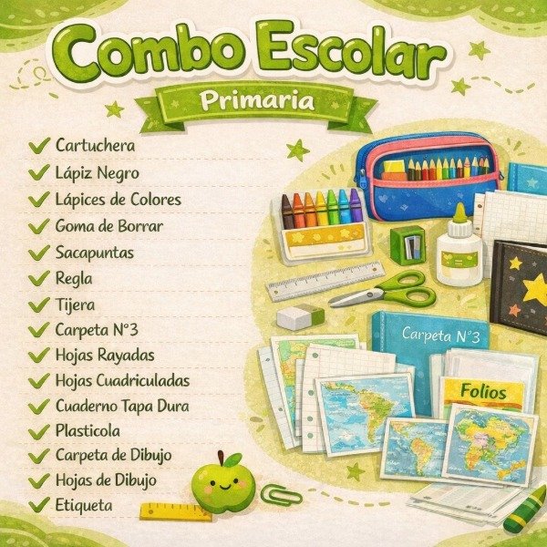 Combo escolar PRIMARIA 2026